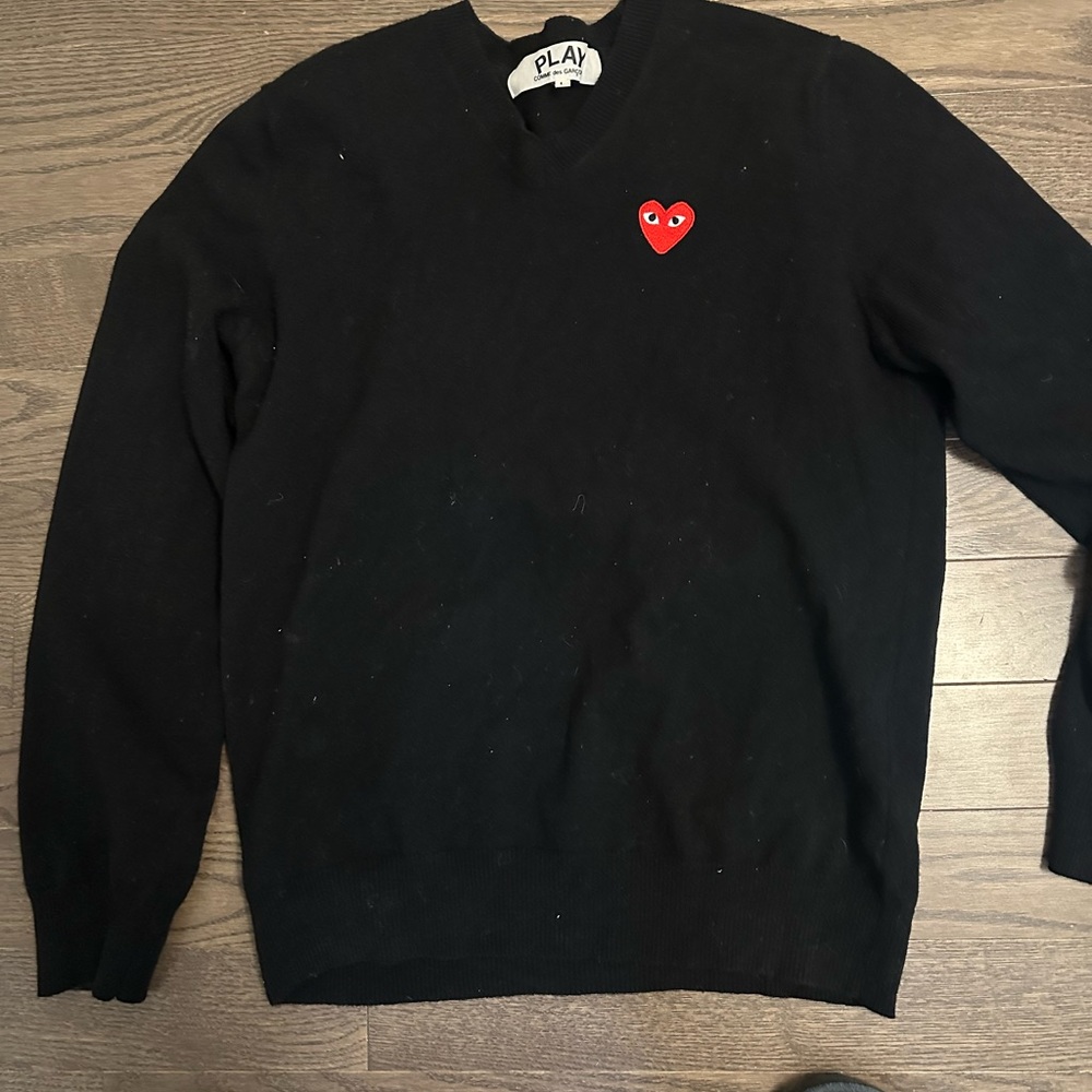 Barely Worn 100% Wool Comme Des Garçons Play Sweater